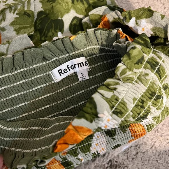 Reformation Inka Dress in Orange Grove - Picture 11 of 14